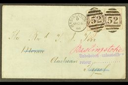 \Y 1886\Y (28 May) Env From Basingstoke To Austria Franked 1883-4 3d Lilac Pair, SG 191, Tied By Numeral Pmks, Austrian  - Other & Unclassified