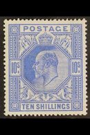 \Y 1911\Y 10s Blue, Somerset House Printing, Ed VII, SG 319, Superb Mint Og, Well Centered With Vivid Colour And Very Li - Ohne Zuordnung