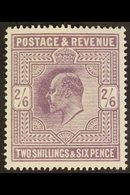 \Y 1911\Y 2s 6d Dull Greyish Purple, Somerset House Printing, Ed VII, SG 315, Superb, Well Centered Mint. Scarce Stamp.  - Non Classés