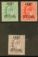 \Y OFFICIALS: ARMY 1902\Y ½d, 1d And 6d, SG O48/50, Very Fine Mint. (3 Stamps) For More Images, Please Visit Http://www. - Unclassified