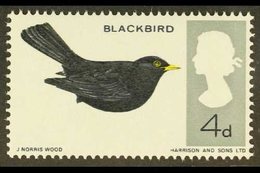 \Y 1966 BIRDS MISSING COLOUR\Y 1966 Blackbird With MISSING REDDISH BROWN COLOUR (legs) Error, SG 699j, Never Hinged Mint - Sonstige & Ohne Zuordnung