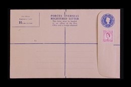 \Y REGISTRATION ENVELOPE\Y FORCES ISSUE 1959 1s0d Blue, Size H2, Huggins RPF 10, Uprated With 6d, Very Fine Mint. For Mo - Andere & Zonder Classificatie