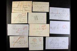 \Y SCOTLAND\Y 1840-58 STAMPLESS COVERS - An Attractive Group Of Covers Or Entires All Showing "PAID" Markings, Includes  - Sonstige & Ohne Zuordnung