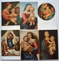 LOT OF 6 DIFFERENT OLD POSTCARDS - RAFFAEL , MADONNA - Jungfräuliche Marie Und Madona