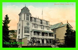 GASPÉ, QUÉBEC - MORIN'S HOTEL - ANIMÉE - CIRCULÉE EN 1912 - PUB. BY DAME E. LESPERANCE, PHOTO - - Gaspé