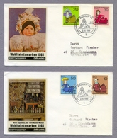 Germany Berlin 1968 2 FDC Wohlfahrt Puppen Toys Dolls Charity Stamps - Puppets