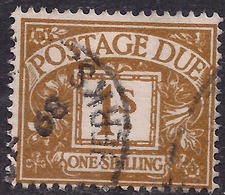 GB 1959  - 63 QE2 1/-d Postage Due Used SG D64  Wmk 179 ( M1076 ) - Postage Due