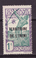 Inini - Guyane - Guyana - Guiana 1932-38 Y&T N°1 - Michel N°1 Nsg - 1c Indigène Tirant à L'arc - Nuovi