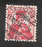 Perfin/perforé/lochung Switzerland No YT131 1909-1932 Hélvetie S.R.  Schweizerische Ruckversicherungs - Perforés