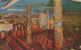 Reno Nevada, Harold's Club Interior View Of 'Fort Smith' Totem Pole Old Slot Machines, C1940s/50s Vintage Postcard - Reno