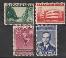 Yugoslavia Kingdom 1938 Mi#358-361 Mint Never Hinged - Neufs