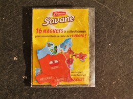 MAGNET SAVANE BROSSARD CARTE EUROPE - POLOGNE REPUBLIQUE TCHEQUE SLOVAQUIE - DANS SON BLISTER - Sonstige & Ohne Zuordnung