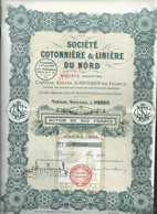 ACTION SOCIÉTÉ COTONNIÈRE & LUNIÈRE DU NORD : - Textile