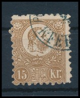 O 1871 Kőnyomat 15kr Sárgásbarna (30.000) (jobb Alsó Sarokban Papírelvékonyodás / Thin Paper Right Below) - Other & Unclassified