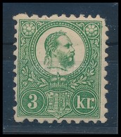 * 1871 Réznyomat 3kr élénkzöld (35.000) (foghiba, Jobb Alsó Sarokfog Törött) - Other & Unclassified