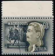 O 1952 Nagy Októberi Forradalom  ívszéli 60f Látványosan Eltolódott Színnyomattal (kettős Fej) / Mi 1277 Margin Piece, S - Other & Unclassified