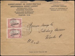 ~1919 Nagyvárad Bélyegek Temesvárról Az USA-ba Küldött Levélen - Other & Unclassified