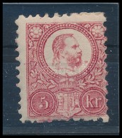 * 1871 Réznyomat 5kr Kármin (25.000) (rövid Fogak, Kis Törések) - Autres & Non Classés