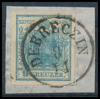 1850 9kr HP II Kiemelt Középrész, Lemezhiba  (tojás) A Címerben 'DEBRECZIN' - Autres & Non Classés