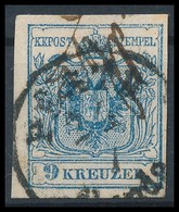 O 1850 9kr MP III 'PESTH' + Kézírás - Other & Unclassified