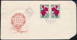 1961 Május 1. Vágott Pár FDC-n (4.000) - Sonstige & Ohne Zuordnung