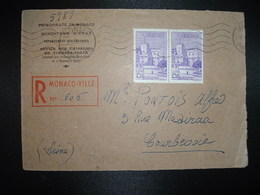 DEVANT LR TP 4F50 Paire OBL.MEC.18 II 46 MONACO PRINCIPAUTE - Cartas & Documentos