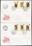 1990 Földrészek Virágai (I.) Vágott Sor 2 Db FDC-n (5.500) - Other & Unclassified