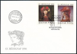 1990 Bélyegnap (63.) Vágott Sor FDC-n (4.500) - Autres & Non Classés