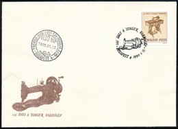 1990 125 éves A Singer Varrógép Vágott Bélyeg FDC-n (1.600) - Autres & Non Classés