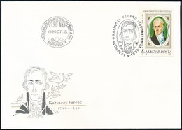 1990 Magyar Nyelv Megújítója: Kazinczy Ferenc Vágott Bélyeg FDC-n (1.800) - Andere & Zonder Classificatie