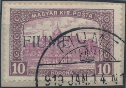 Fiume 1918 Parlament 10K Hamisítvány Gépi Felülnyomással, összehasonlító Célra (450.000) / Forgery For Comparison - Other & Unclassified