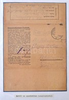 Deutsches Reich: Rendkívül érdekes Holokauszt Dokumentáció: Koncentrációs Tábori Levelek, Börtönlevelek, Bírósági Levele - Autres & Non Classés