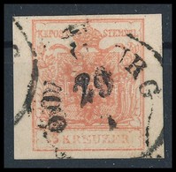 O 1850 3kr MP III Nyomatkimaradás 'ÖDE(NB)URG)' - Altri & Non Classificati