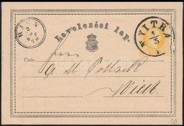 1870 Díjjegyes Levelezőlap 'NYITRA' - Other & Unclassified