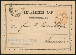 1874 2kr Díjjegyes Levelezőlap - PS-card 'SEGESVÁR / SEGESVÁRSZÉK' - '(TEMES)VÁR' - Altri & Non Classificati