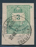 1874 3kr Festékfoltokkal 'BUDAPEST CSÁSZÁRF.' - Other & Unclassified