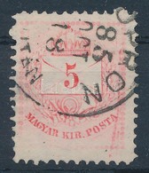 O 1881 5kr A Jobb Oldalon Lemeztöréssel (ex Lovász) - Altri & Non Classificati