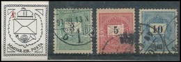 O 1889  3kr, 5kr, 10kr  Fáklya Javítással - Sonstige & Ohne Zuordnung