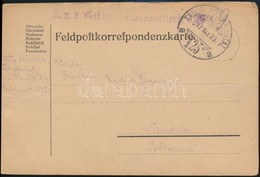 1917 Tábori Posta Levelezőlap / Field Postcard 'K.u.k. Gebirgskanonenbatterie 3/9' + 'TP 425 A' - Other & Unclassified