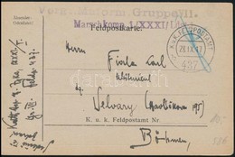 1917 Tábori Posta Levelezőlap / Field Postcard 'Verg. Maform. Gruppe VII. Marschkomp. 1./XXXI/Ldst 1.' + 'FP 437 B' - Other & Unclassified