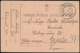 1918 Tábori Posta Képeslap 'K.u.k. Train-Retabl-Station Des A.O.K. Ersatz-Abteil' + 'FP 488' - Autres & Non Classés