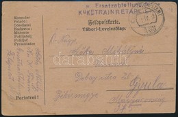 1918 Tábori Posta Levelezőlap 'Ersatzabteilung Der K.u.K. TRAINRETABL. STATION' + 'FP 488' - Autres & Non Classés