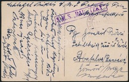 1917 Tábori Posta Képeslap 'S.M.S. RAD(E)TZKY' , 'K.u.K. MFP / (POLA)' - Sonstige & Ohne Zuordnung