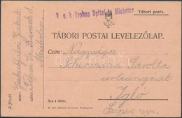 1915 Tábori Lap A Miskolci Tífuszkórházból / Field Postcard 'K. U. K. Typhus Spital In Miskolcz - Igló - Sonstige & Ohne Zuordnung