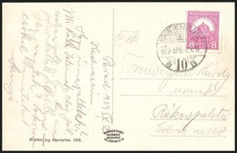 1929 Képeslap HIDASNÉMETI-BUDAPEST Vasúti Mozgóposta Bélyegzéssel - Other & Unclassified