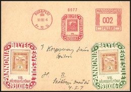 1931 Pannóniai Bélyegegyesület VIII. Bélyeggyűjtő Nap 2 Klf Levélzáróval Futott Levelezőlap - Sonstige & Ohne Zuordnung