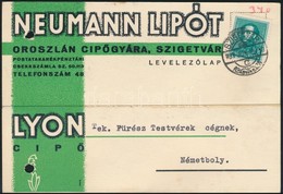 1937 Neumann Lipót Céges Levelezőlapja 'SZIGETVÁR' - Other & Unclassified