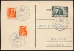 1946 (5. Díjszabás) Nyomtatvány Hadvezérek 2 X 2f + Újjáépítés 30P Bérmentesítéssel 'DEBRECEN EGY ÉVE SZABAD' Alkalmi Bé - Autres & Non Classés