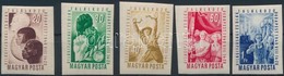 * 1949 VIT (I.) Vágott Sor (20.000) / Mi 1048-1052 Imperforate Set - Andere & Zonder Classificatie