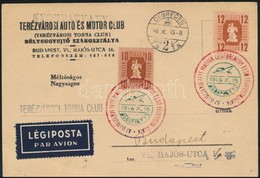 1946 Légi Levelezőlap 'ÚJJÁSZERVEZETT MAGYAR LÉGI FORGALOM ELSŐ LÉGIPOSTÁJA' Emlékbélyegzéssel - Sonstige & Ohne Zuordnung